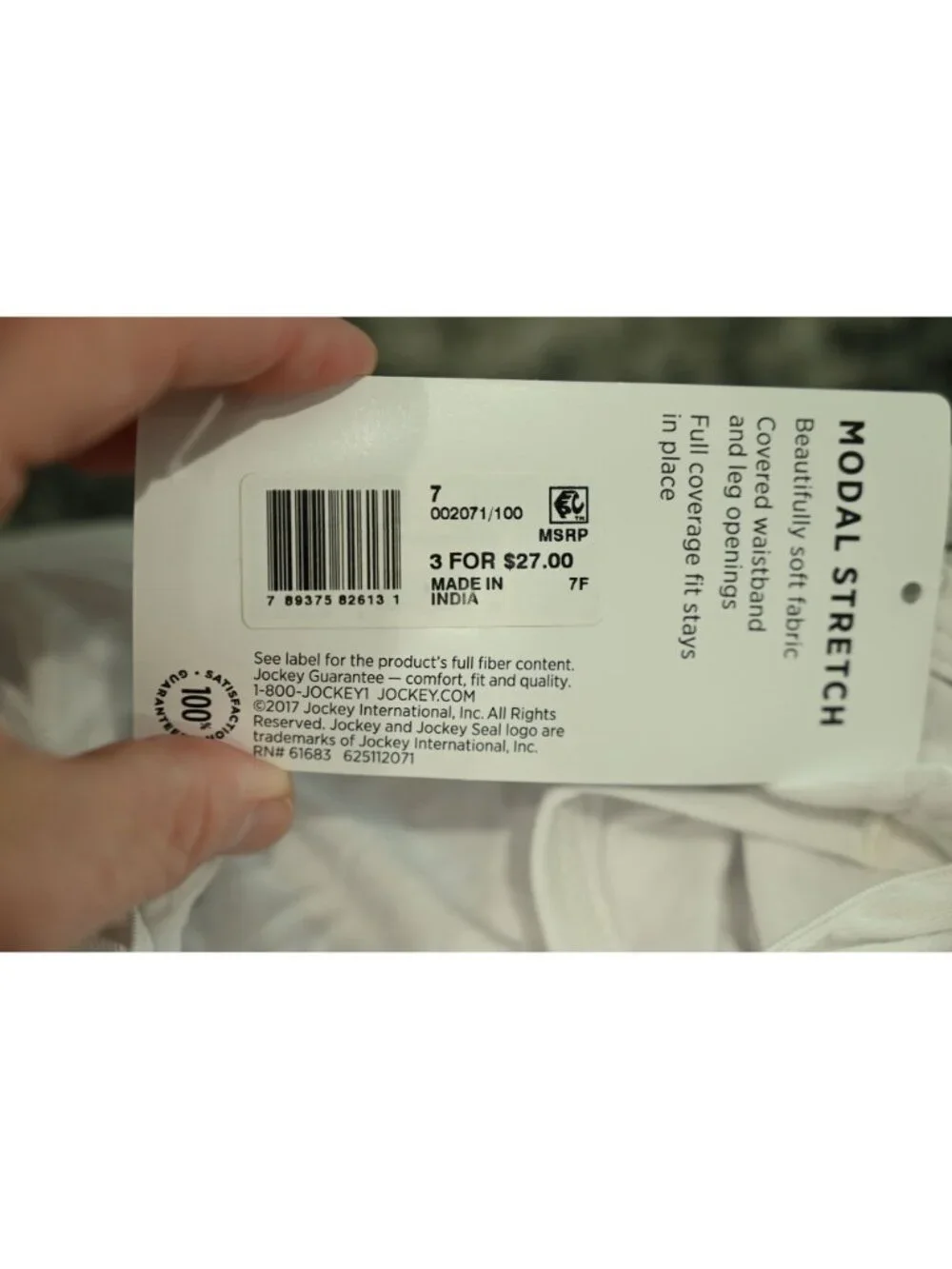 NWT Jockey Set of 3 Supersoft Soft & Comfy French Cut Panties Sz 7/L White